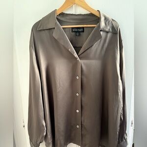Linda Allard Ellen Tracy Silk Button up Blouse Women’s Plus Size